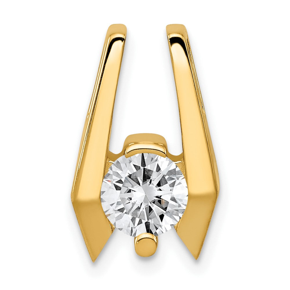 14k Holds 5.75mm Stone, Slide Mounting
