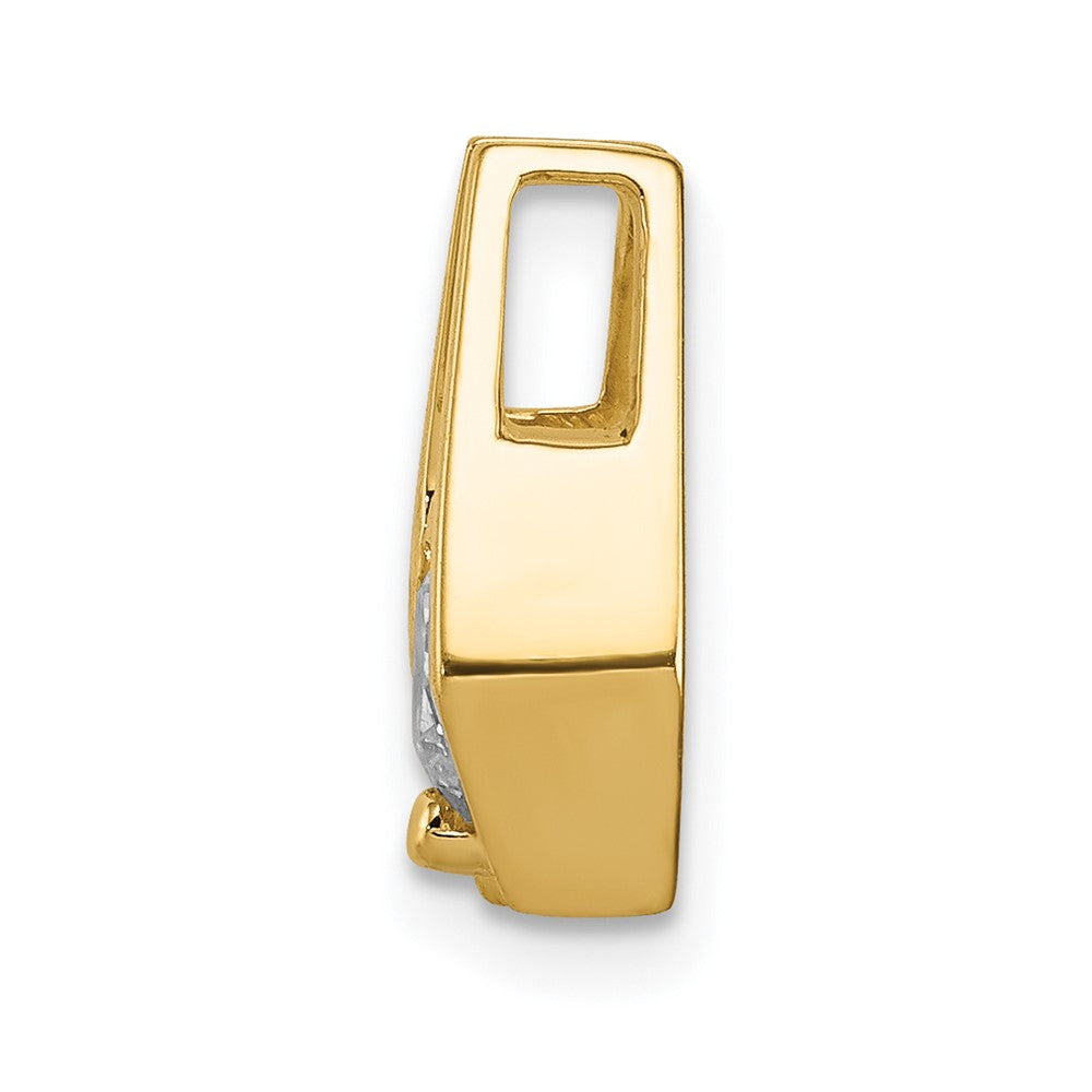 14k Holds 5.25mm Stone, Chain Slide Mounting