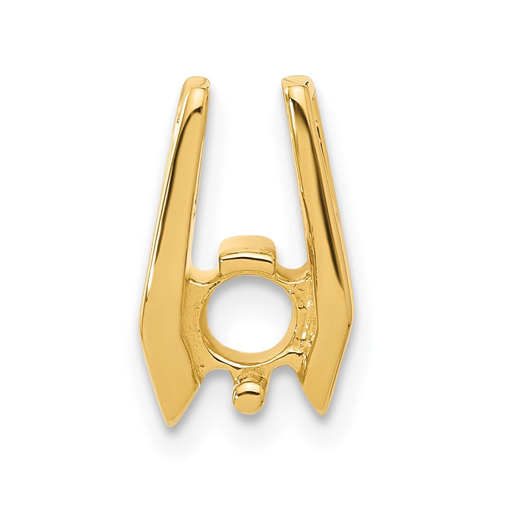 14k Holds 4.75mm Stone, Chain Slide Mounting