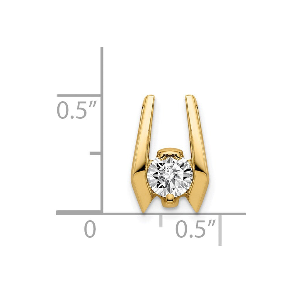 14k 4.75mm AAA Diamond Slide