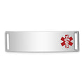 Sterling Silver Rhodium-plated Medical ID Plate