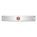 Sterling Silver Rhodium-plated Medical ID Plate