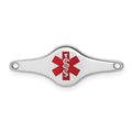 Sterling Silver Rhodium-plated Medical ID Plate