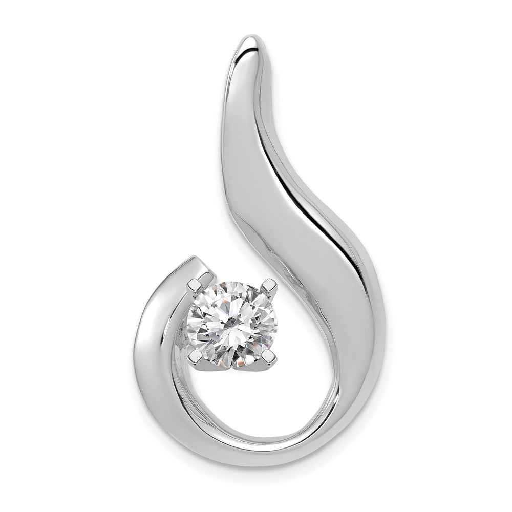 14k White Gold Peg Set Slide Mounting