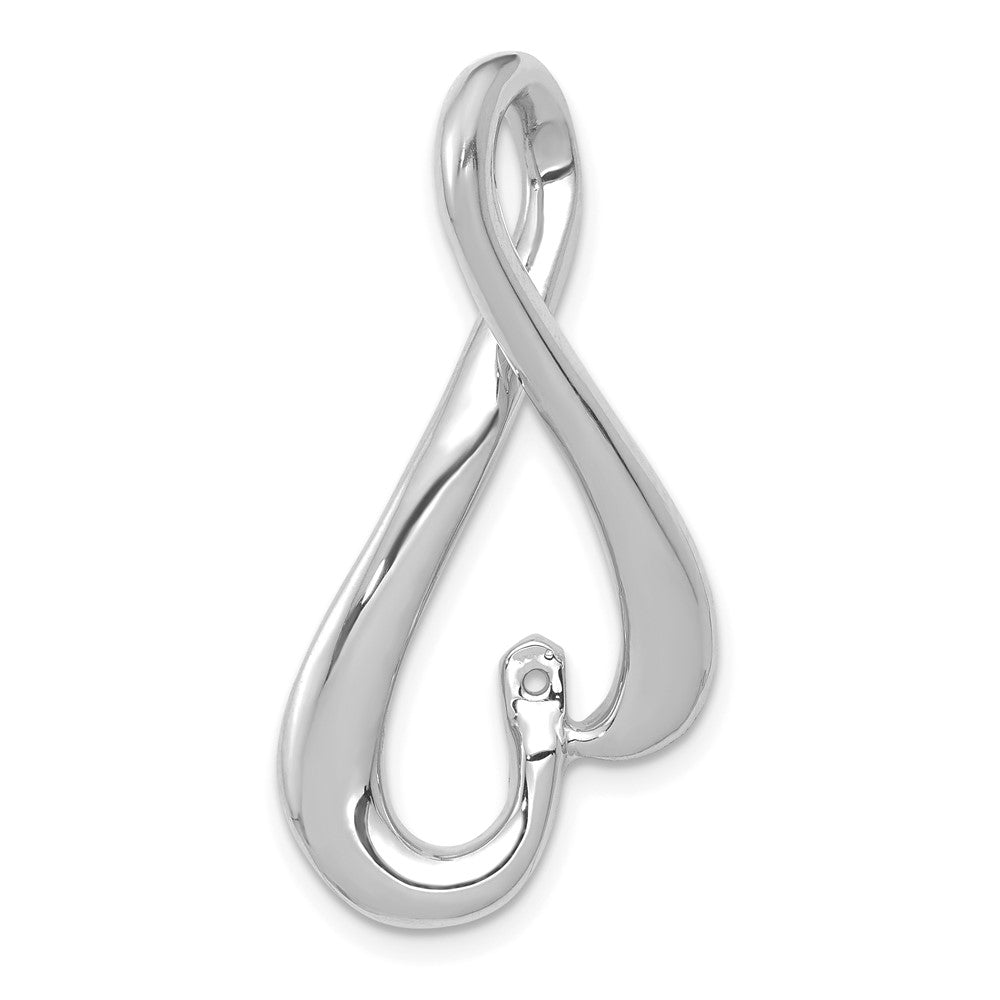 14k White Gold Fancy Peg Set Diamond Slide Mtg
