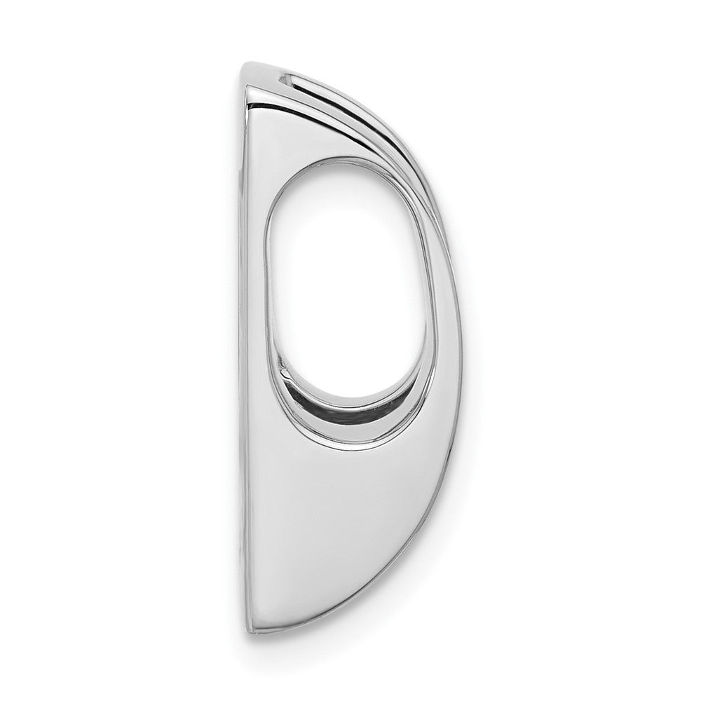 14k White Gold Holds 6mm Stone, Slide Mounting