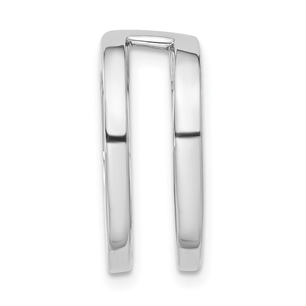 14k White Gold Holds 6mm Stone, Slide Mounting