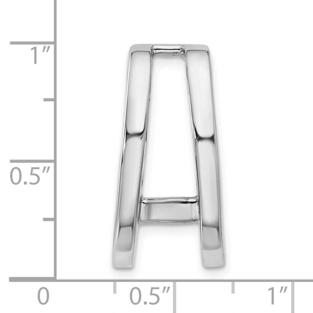 14k White Gold Holds 6.5mm Stone, Slide Mounting