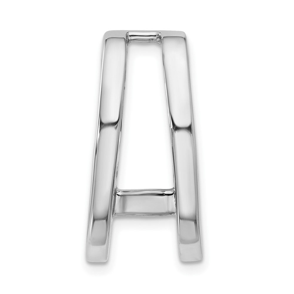 14k White Gold Holds 6.5mm Stone, Slide Mounting