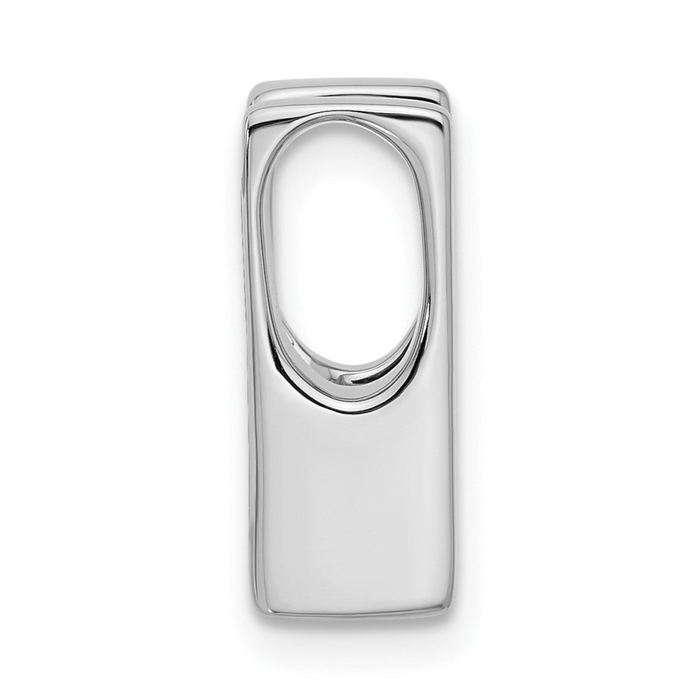 14k White Gold Holds 4.1mm Stone, Slide Mounting