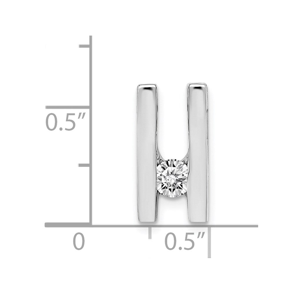 14k White Gold VS 4.1mm Diamond Slide