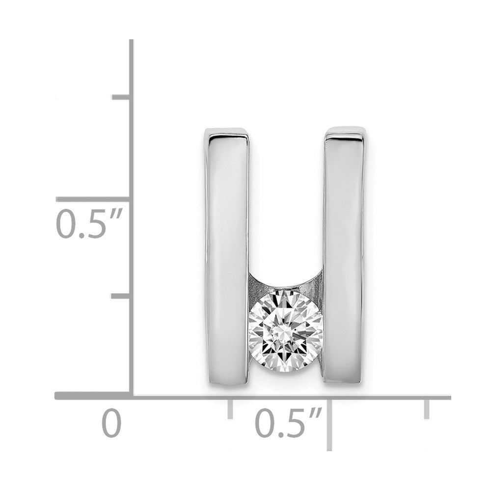 14k White Gold VS 5.25mm Diamond Slide