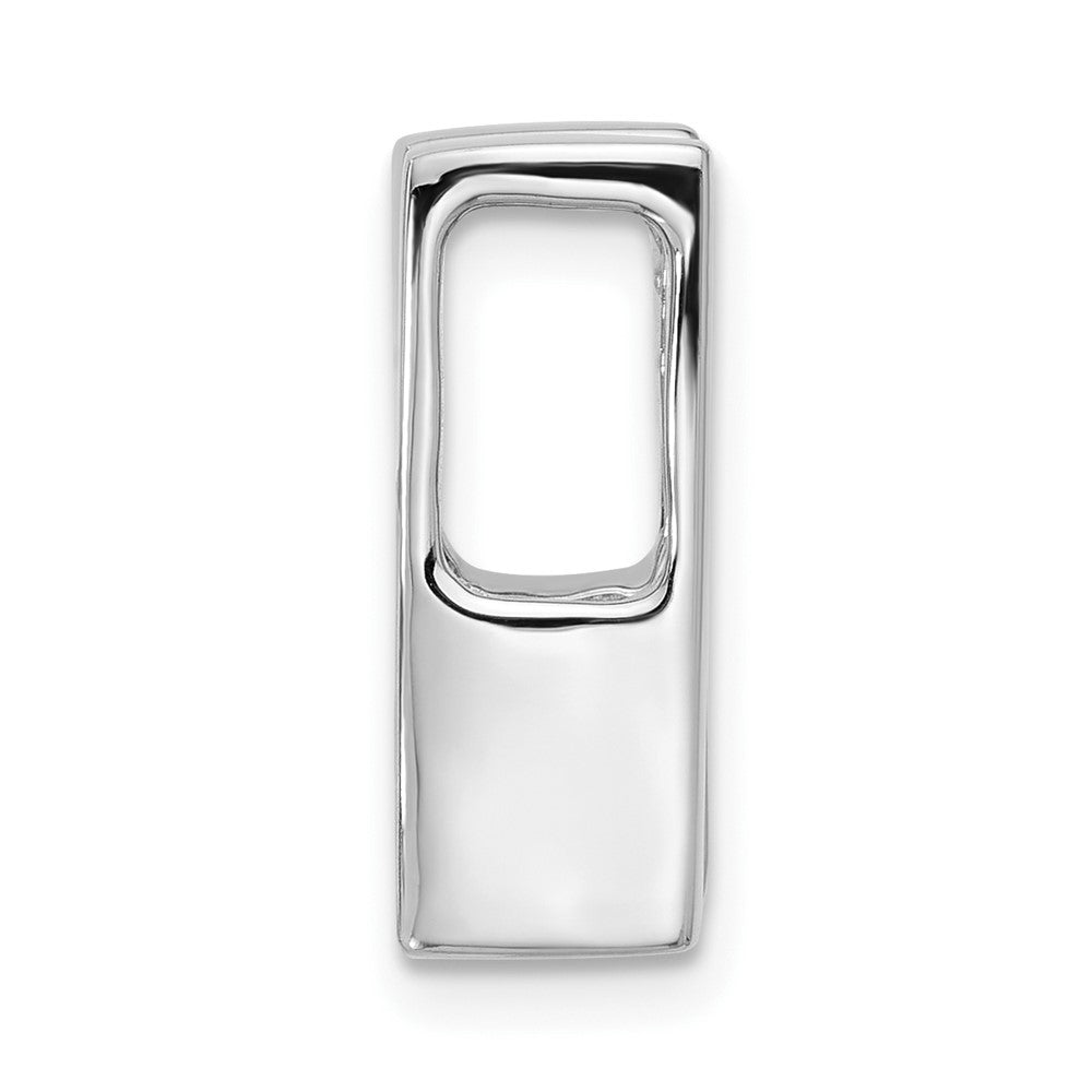 14k White Gold Holds 6mm Stone, Slide Mounting