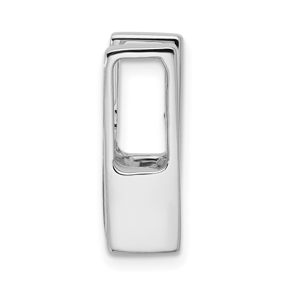 14k White Gold Holds 7.5mm Stone, Slide Mounting