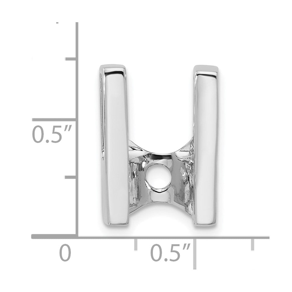 14k White Gold Holds 7.5mm Stone, Slide Mounting