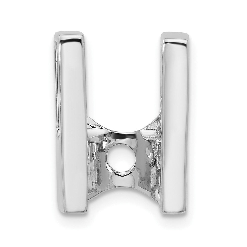 14k White Gold Holds 7.5mm Stone, Slide Mounting