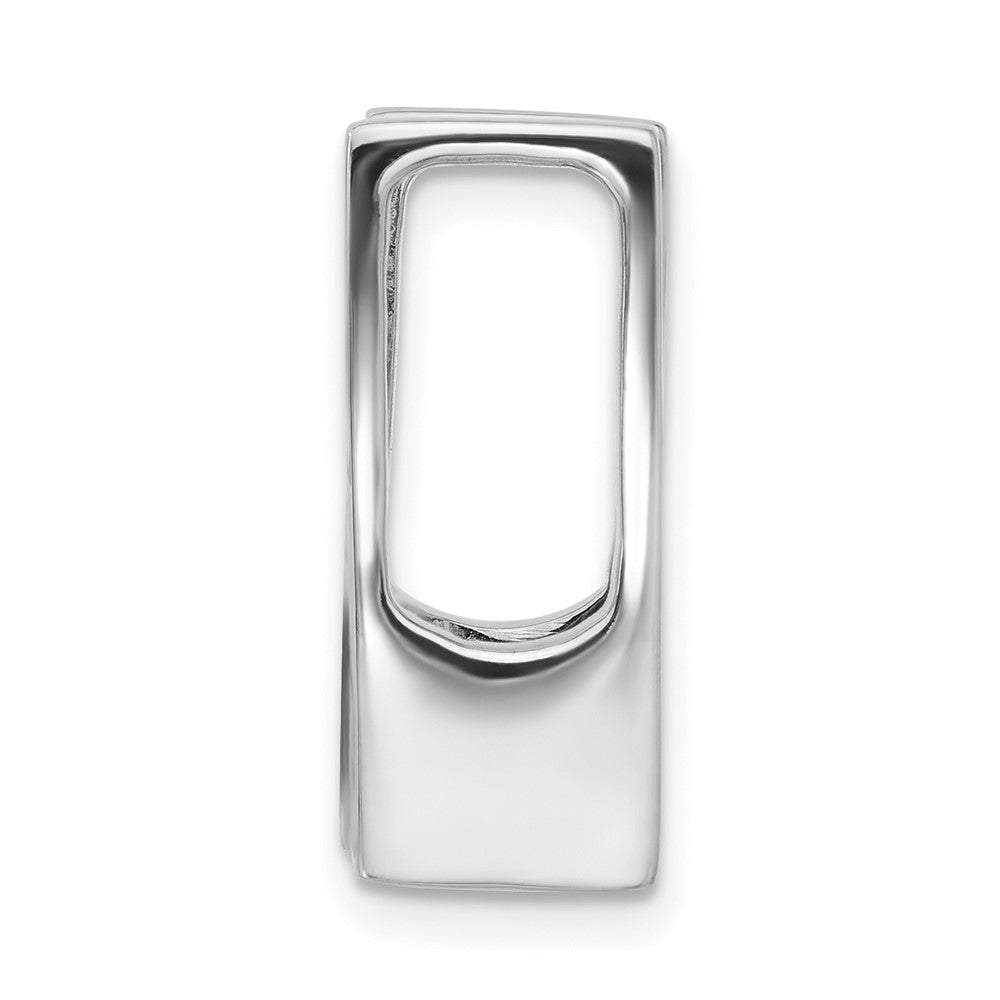 14k White Gold Holds 7.5mm Stone, Slide Mounting