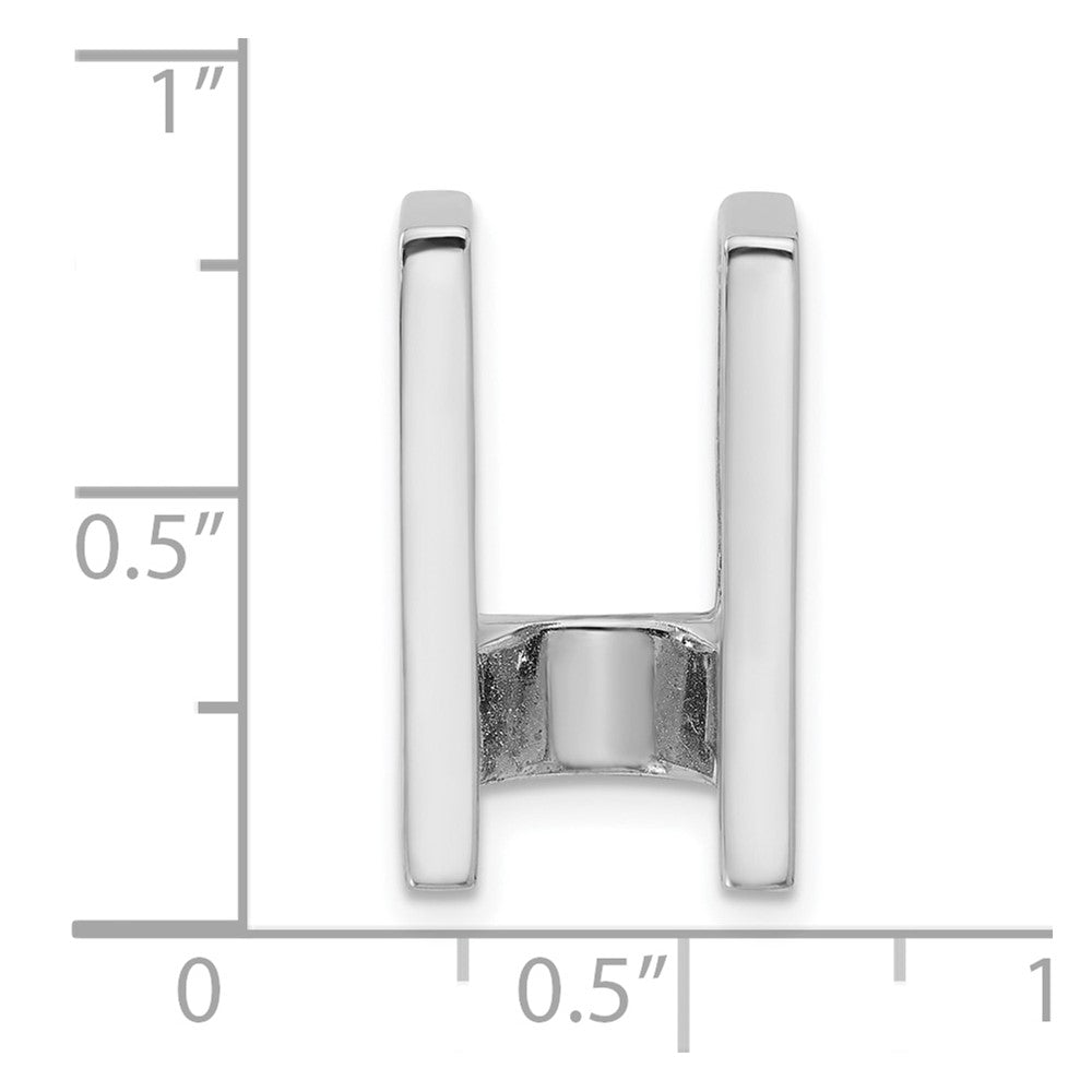 14k White Gold Holds 7.5mm Stone, Slide Mounting