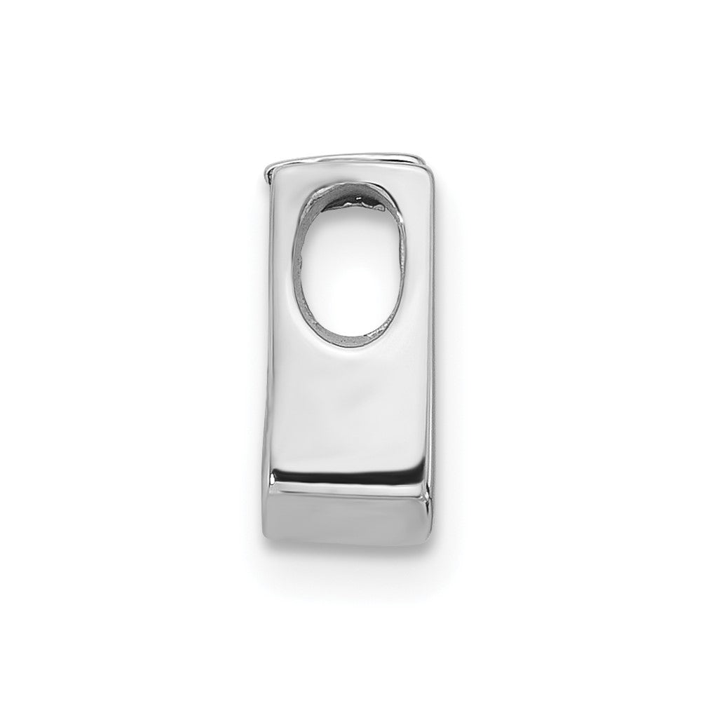 14k White Gold Holds 3.75mm Stone, Slide Mounting