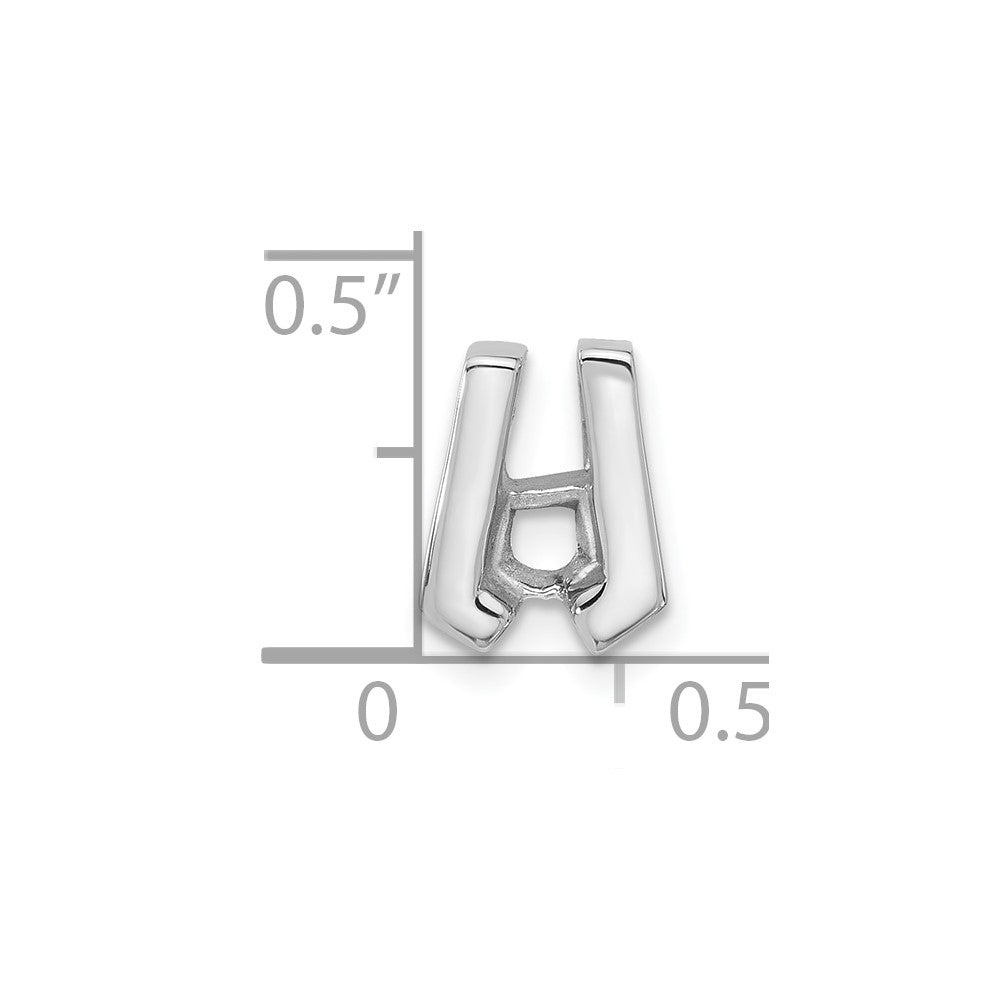14k White Gold Holds 3.75mm Stone, Slide Mounting