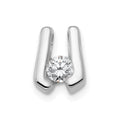 14k White Gold AA 3.75mm Diamond Slide