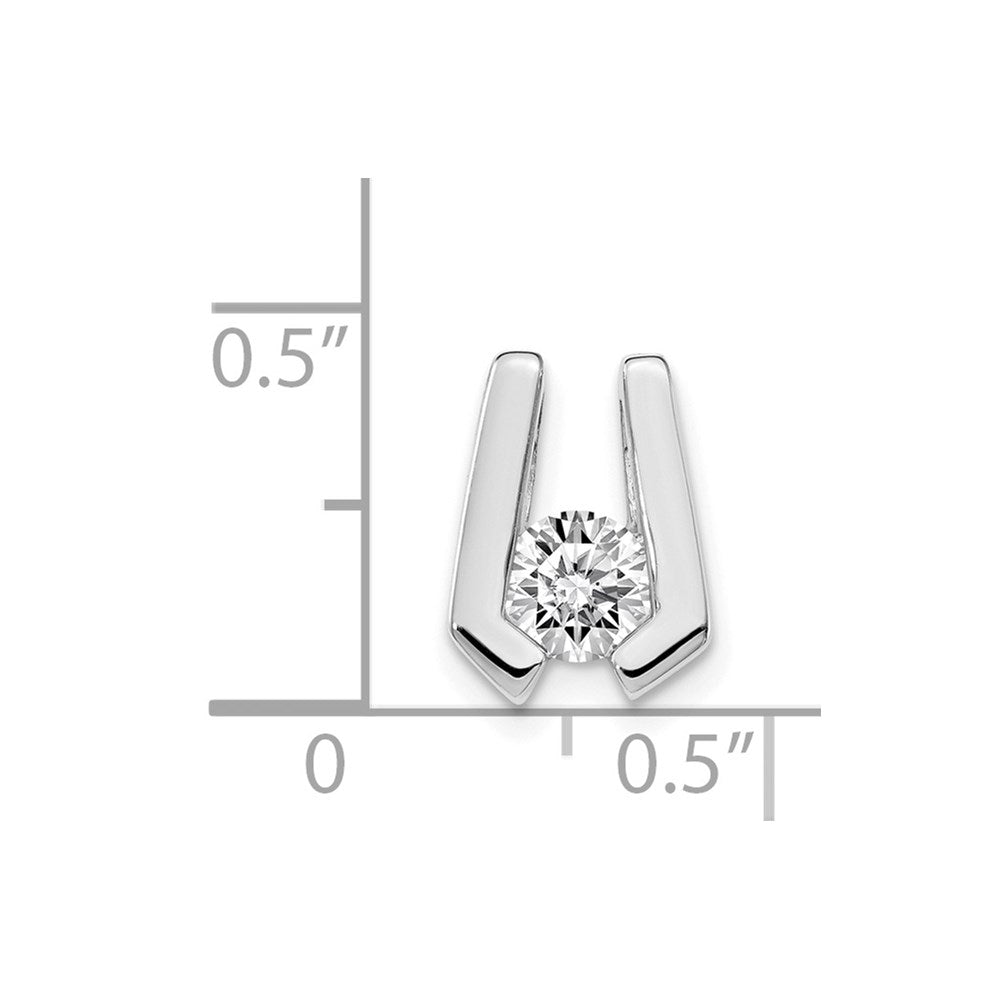 14k White Gold Holds 4.5mm Stone, Slide Mounting