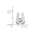 14k White Gold Holds 4.5mm Stone, Slide Mounting