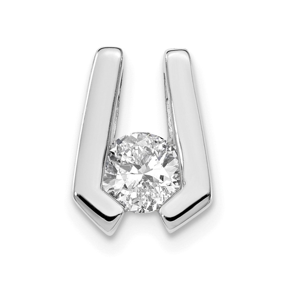 14k White Gold A 4.5mm Diamond Slide