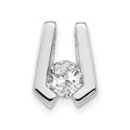 14k White Gold A 4.5mm Diamond Slide