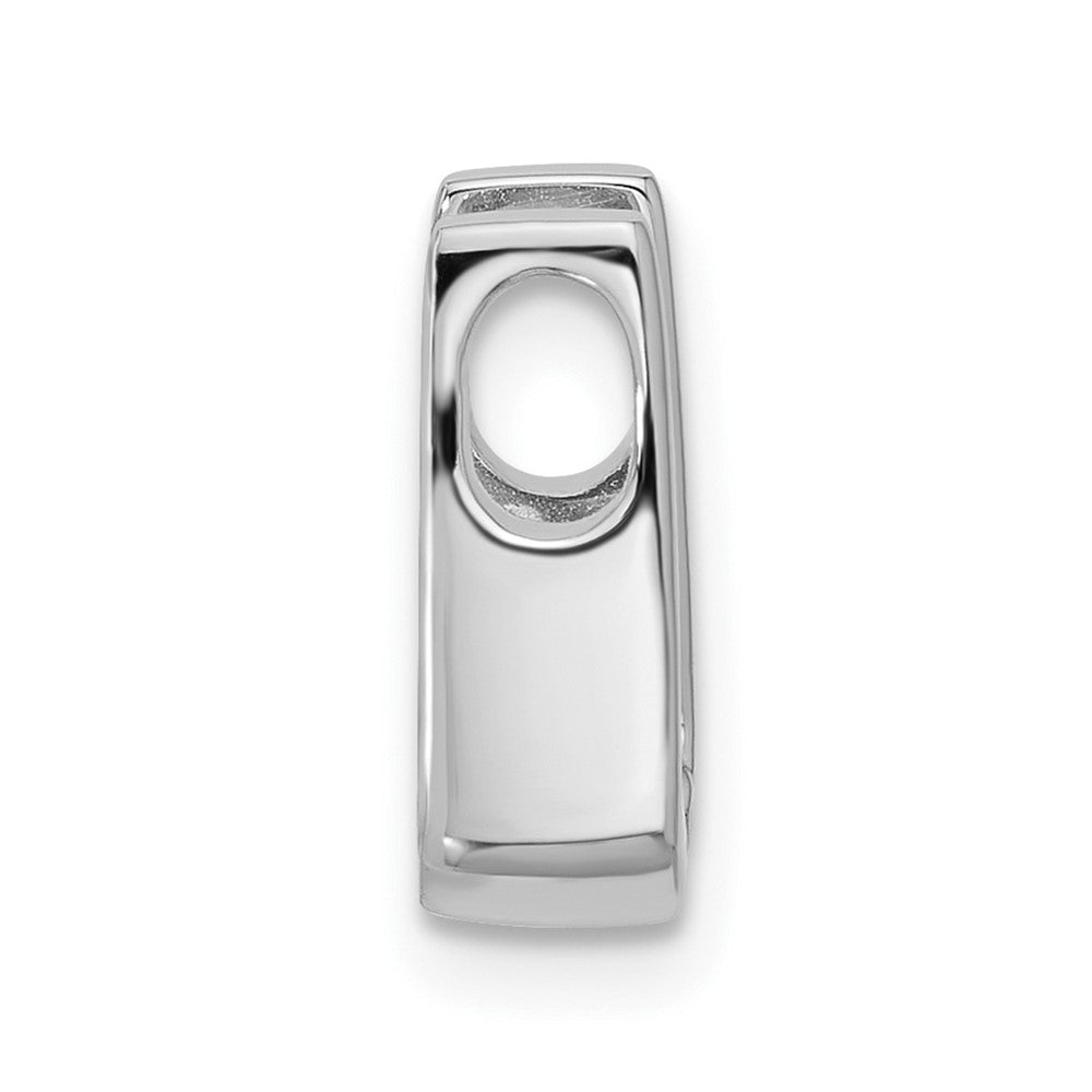 14k White Gold Holds 4mm Stone, Slide Mounting