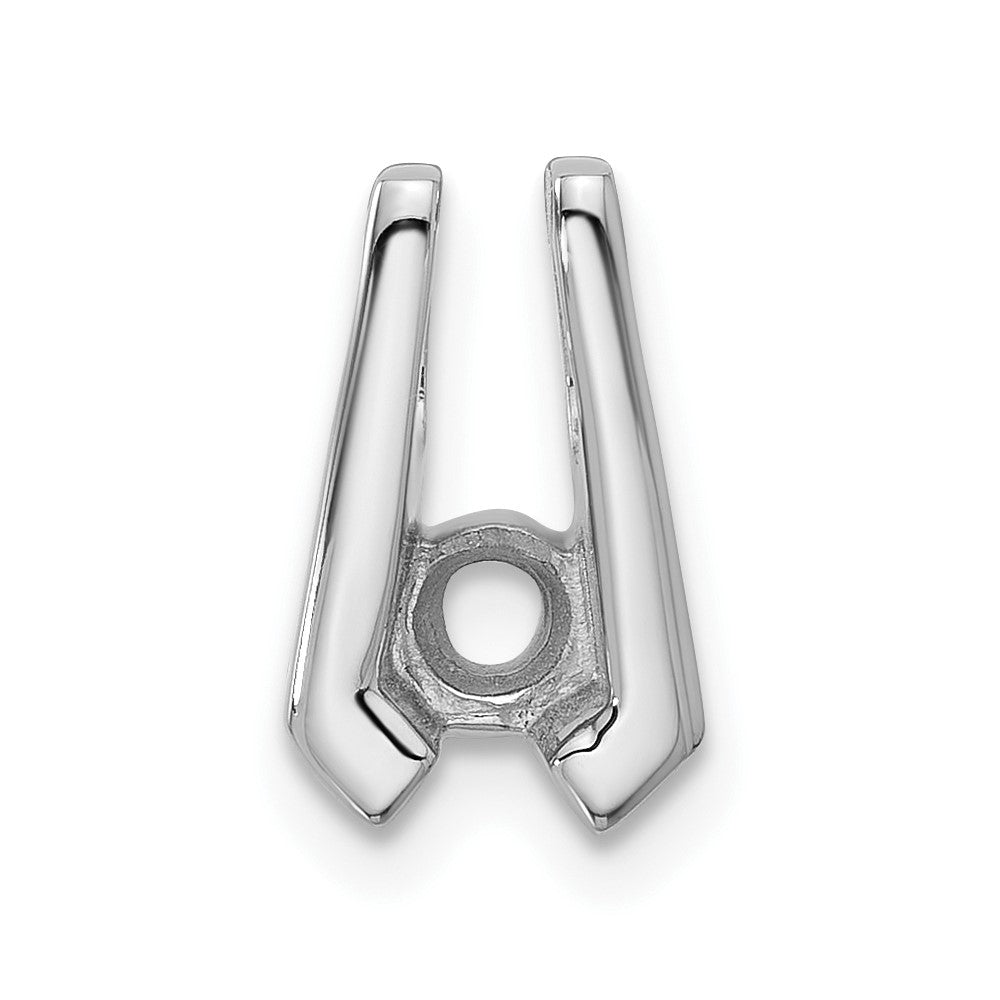14k White Gold Holds 4mm Stone, Slide Mounting