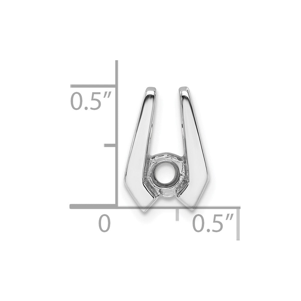 14k White Gold Holds 4.5mm Stone, Slide Mounting