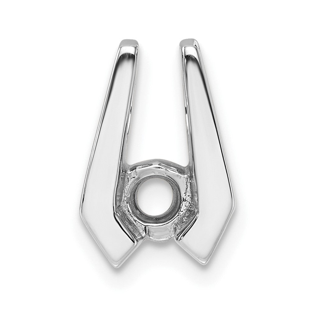 14k White Gold Holds 4.5mm Stone, Slide Mounting