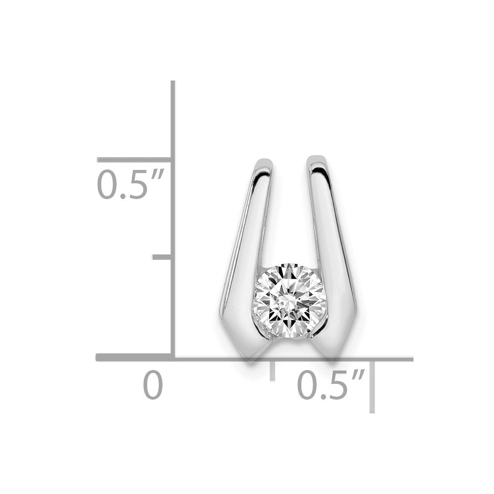 14k White Gold A 4.5mm Diamond Slide