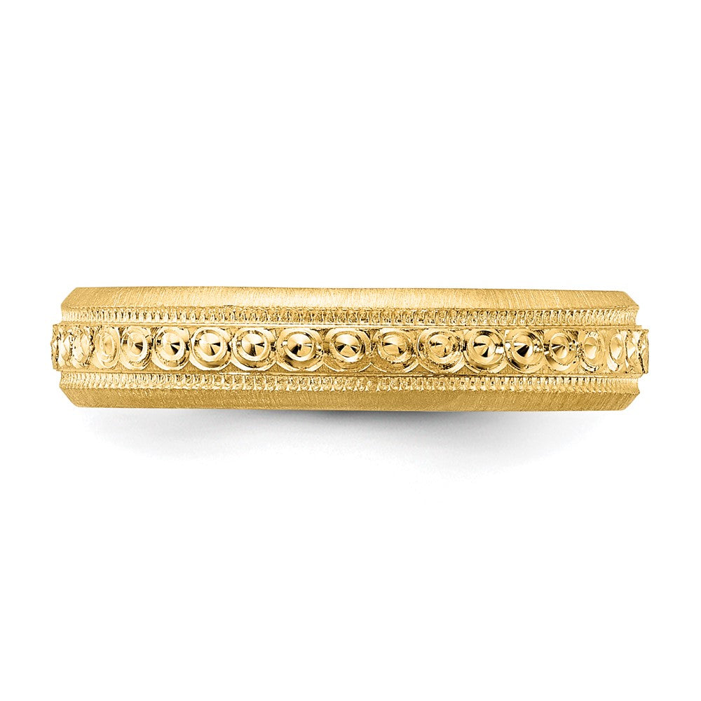 14k 3mm Design Etched Wedding Band