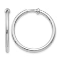 14k White Gold Non-pierced Earring Hoops Earrings