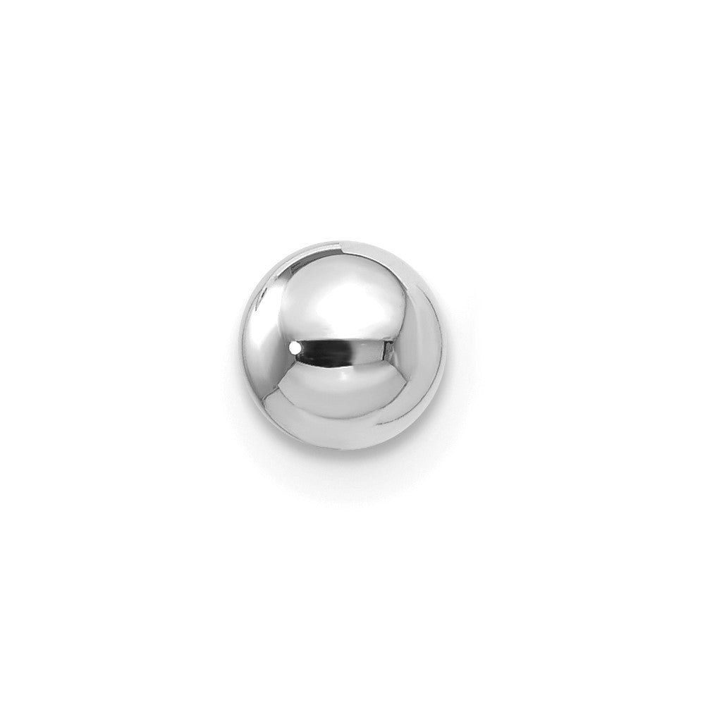 Single 14k White Gold Polished 5mm Ball Post Earring
