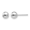 14k White Gold Polished 5mm Ball Post Earrings