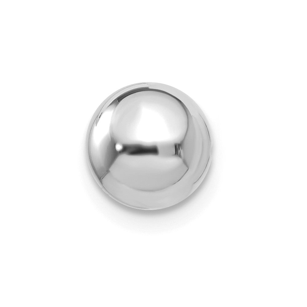 Single 14k White Gold Polished 7mm Ball Post Earring