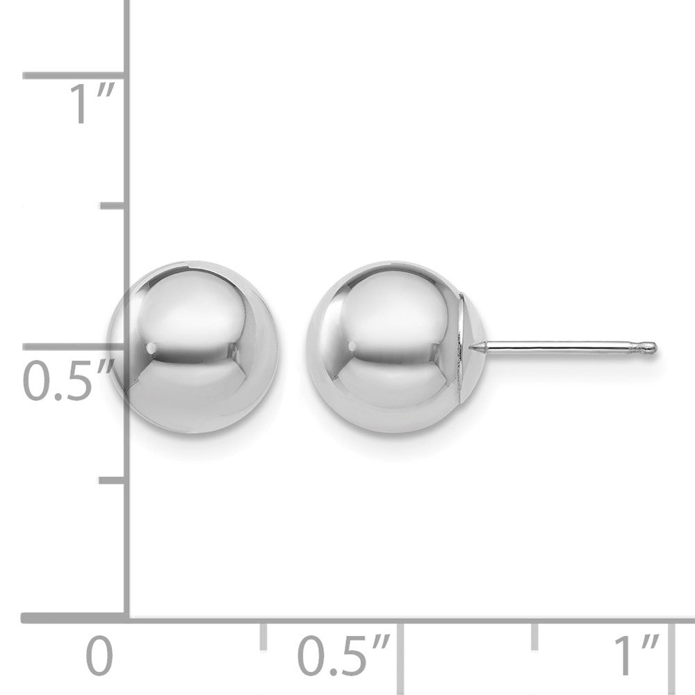 14k White Gold Polished 8mm Ball Post Earrings