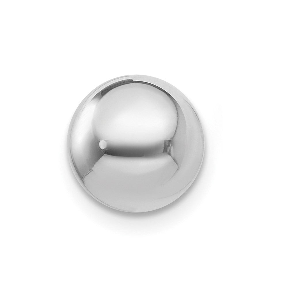 Single 14k White Gold Polished 8mm Ball Post Earring