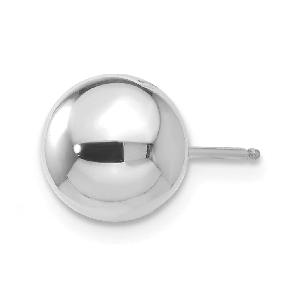 Single 14k White Gold Polished 8mm Ball Post Earring