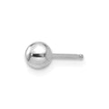 Single 14k White Gold Polished 4mm Ball Post Earring