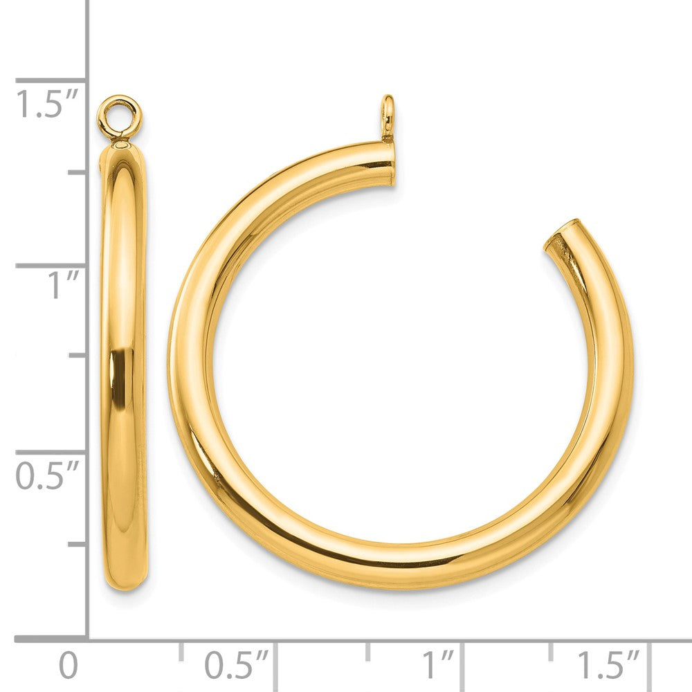 14k Polished Tube Hoop Earring Jackets