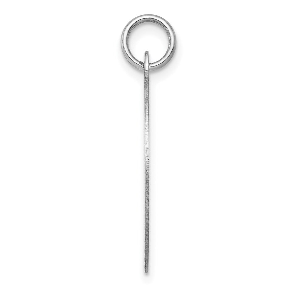 14k White Gold Plain .013 Gauge Oval Engravable Disc Charm