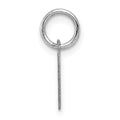 14k White Gold Plain .018 Gauge Engravable Heart Charm