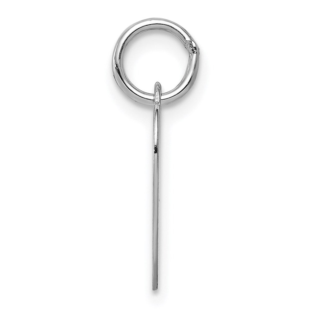 14k White Gold Plain .013 Gauge Engravable Heart Charm