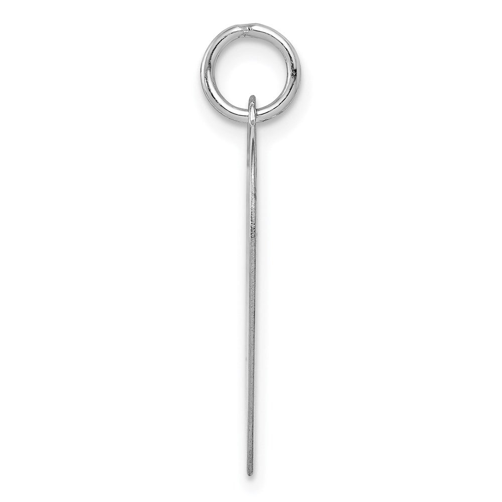 14k White Gold Plain .035 Gauge Engravable Heart Charm