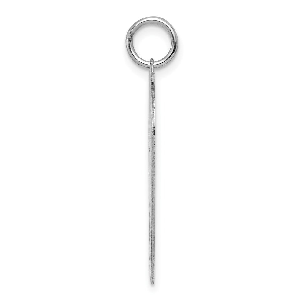 14k White Gold Plain .018 Gauge Engravable Heart Charm