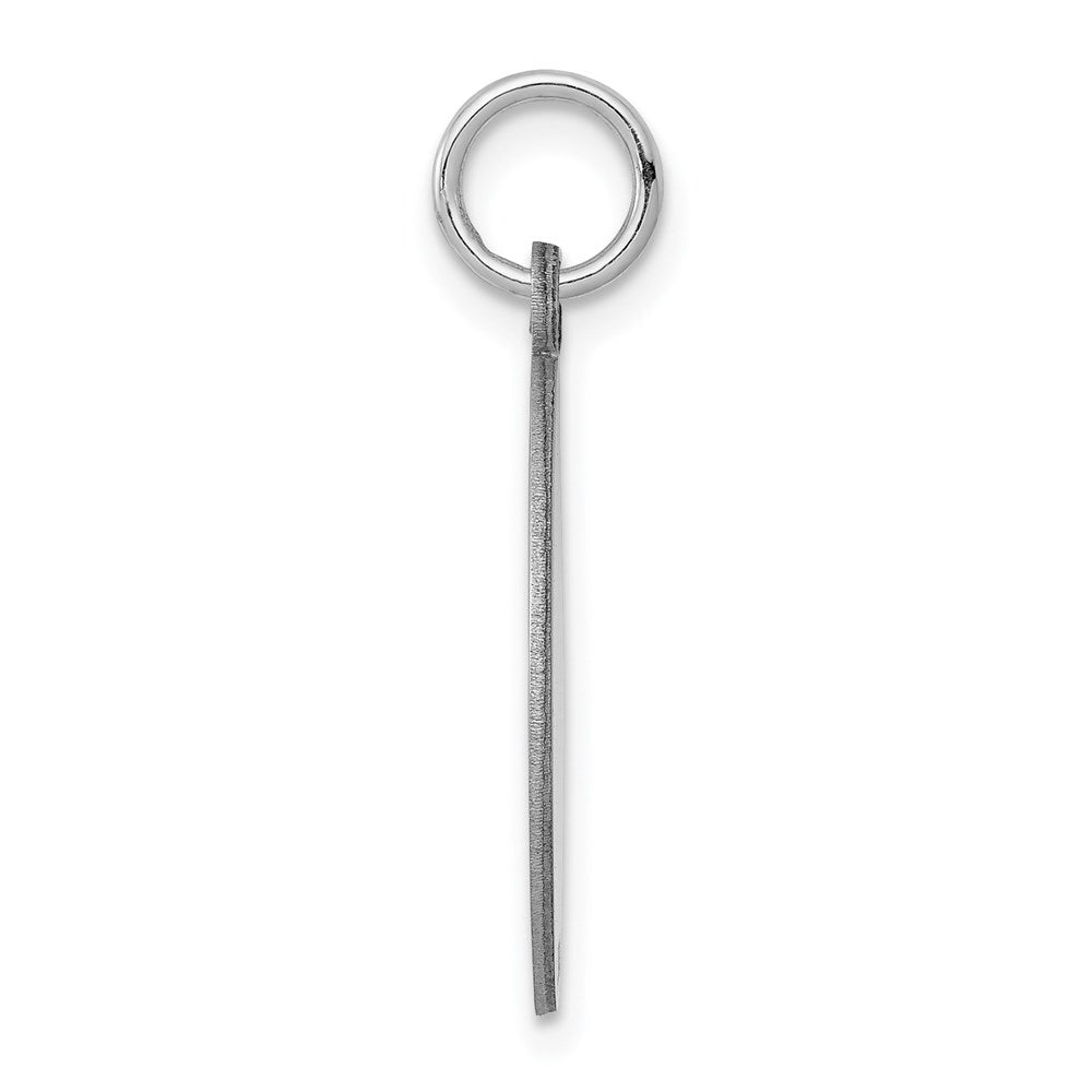 14k White Gold Plain .009 Gauge Round Engravable Disc Charm